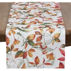 Best Kirklands Home Falling Leaves Acorn Harvest Table Runner