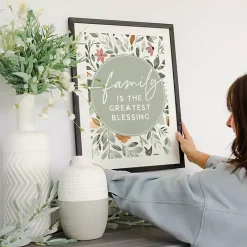 Sale Kirklands Home Family Blessing Floral Framed Wall Plaque