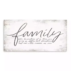 New Kirklands Home Family Branches Canvas Art Print, 60x30 in. White