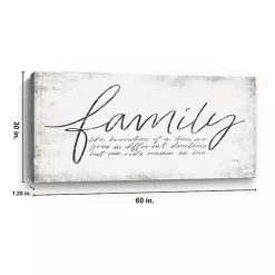 New Kirklands Home Family Branches Canvas Art Print, 60x30 in. White