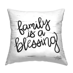 Clearance Kirklands Home Family is a Blessing Harvest Throw Pillow White