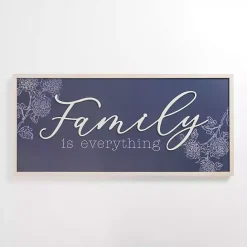 New Kirklands Home Family is Everything Wall Plaque Blue