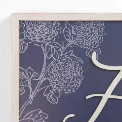 New Kirklands Home Family is Everything Wall Plaque Blue