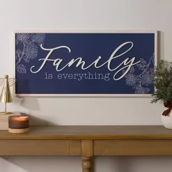 New Kirklands Home Family is Everything Wall Plaque Blue