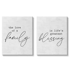 Outlet Kirklands Home Family Is Life's Blessing Canvas Prints, Set of 2 White