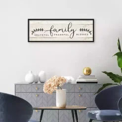 Outlet Kirklands Home Family Thankful Grateful Blessed Wood Wall Plaque Tan