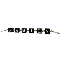 New Kirklands Home Family Wood Beaded Word Block
