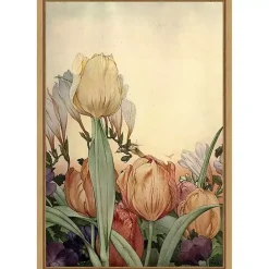 Discount Kirklands Home Fantasy Garden Tulip Framed Canvas Art Print