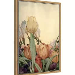 Discount Kirklands Home Fantasy Garden Tulip Framed Canvas Art Print