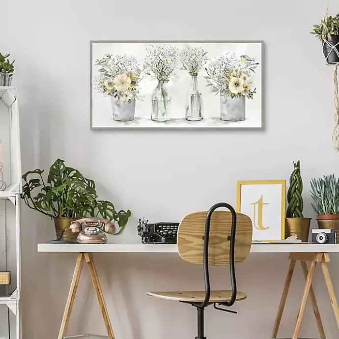 Kirklands Home Farmhouse Bouquets Framed Canvas Art Print