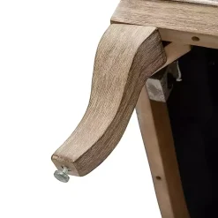 Discount Kirklands Home Farmhouse Gray & Ivory Striped Armchair