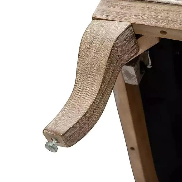 Discount Kirklands Home Farmhouse Gray & Ivory Striped Armchair