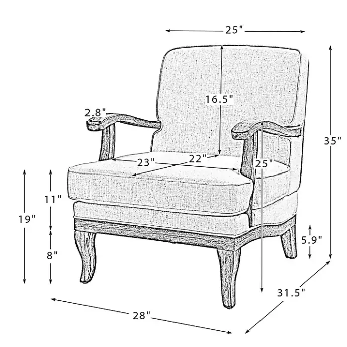 Discount Kirklands Home Farmhouse Gray & Ivory Striped Armchair