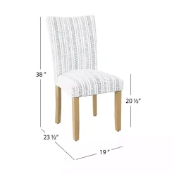 Kirklands Home Farmhouse Stripes Highback Dining Chairs, Set of 2