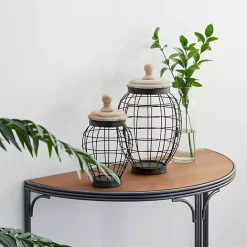 Best Kirklands Home Farmhouse Wire Frame 2-pc. Decorative Jar Set