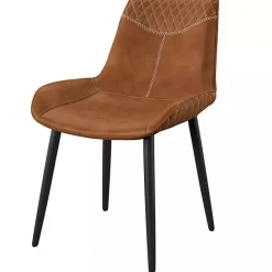 Outlet Kirklands Home Faux Leather Dining Chairs, Set of 2 Brown