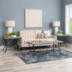 New Kirklands Home Faux Concrete 3-pc. Coffee & Side Table Set Tan