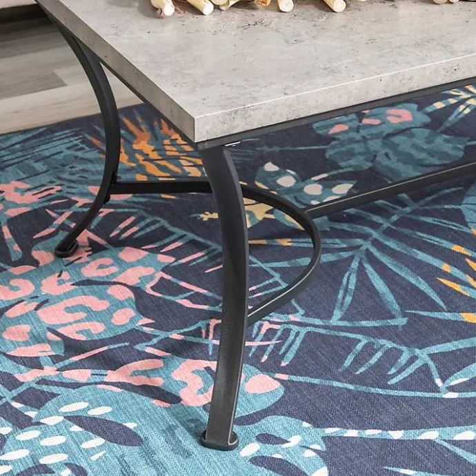 New Kirklands Home Faux Concrete 3-pc. Coffee & Side Table Set Tan