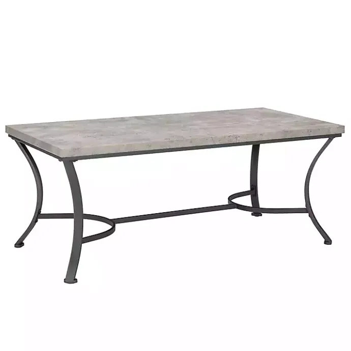 New Kirklands Home Faux Concrete 3-pc. Coffee & Side Table Set Tan