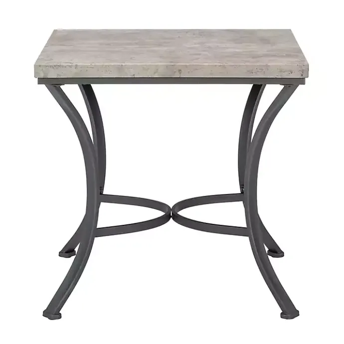 New Kirklands Home Faux Concrete 3-pc. Coffee & Side Table Set Tan