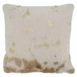 Best Kirklands Home Faux Cow Hide and Gold Foil Accent Pillow