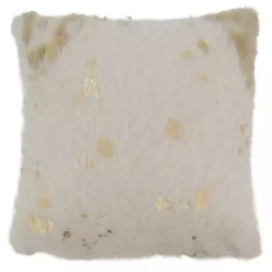 Best Kirklands Home Faux Cow Hide and Gold Foil Accent Pillow