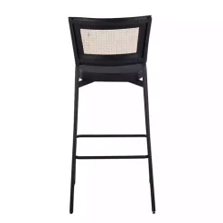 Best Kirklands Home Faux Leather and Rattan Bar Stools, Set of 2