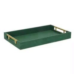 Best Kirklands Home Faux Leather Tray Green