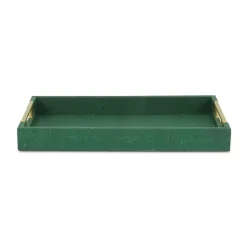 Best Kirklands Home Faux Leather Tray Green