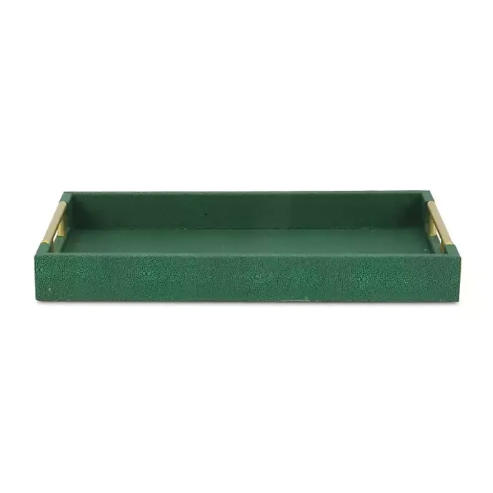 Best Kirklands Home Faux Leather Tray Green