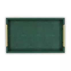 Best Kirklands Home Faux Leather Tray Green