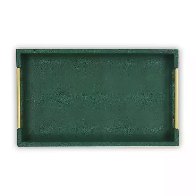 Best Kirklands Home Faux Leather Tray Green