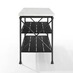 Sale Kirklands Home Faux Marble Top 3-Tier Melody Kitchen Island