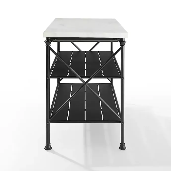 Sale Kirklands Home Faux Marble Top 3-Tier Melody Kitchen Island
