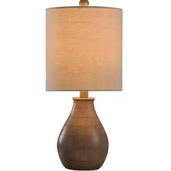 Sale Kirklands Home Faux Wood Accent Table Lamp White