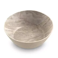 Clearance Kirklands Home Faux Wood Melamine Low Bowls, Set of 6 Tan