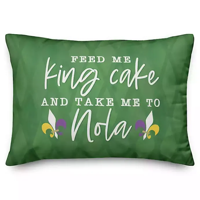Discount Kirklands Home Feed Me King Cake Lumbar Pillow