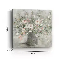 Best Kirklands Home Felicitous Floral Canvas Art Print, 20x20 in. Gray