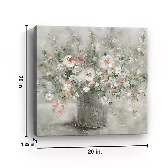 Best Kirklands Home Felicitous Floral Canvas Art Print, 20x20 in. Gray
