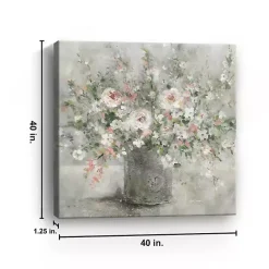 Best Kirklands Home Felicitous Floral Canvas Art Print, 40X40 in. Gray