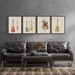 Clearance Kirklands Home Fender Electric Guitar Framed Art Print