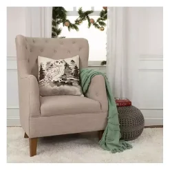 Hot Kirklands Home Festive Owl Christmas Throw Pillow