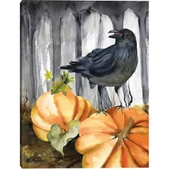 Best Kirklands Home Festive Raven Pumpkins Harvest Wall Art