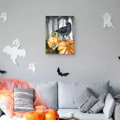 Best Kirklands Home Festive Raven Pumpkins Harvest Wall Art
