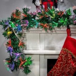 New Kirklands Home Fiber Optic Color Changing Christmas Garland Green