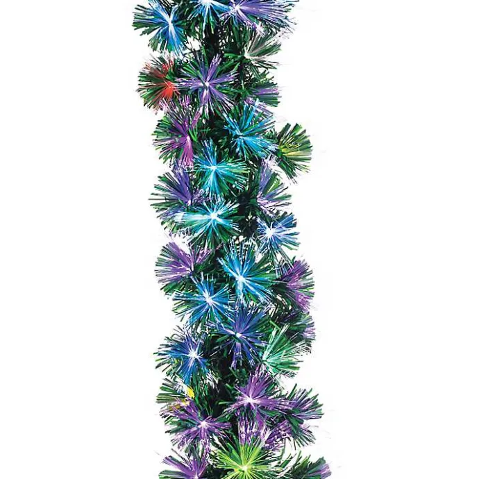 New Kirklands Home Fiber Optic Color Changing Christmas Garland Green