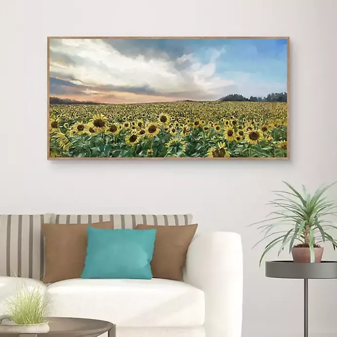 Discount Kirklands Home Field of Gold Framed Canvas Art Print Multi