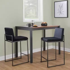 New Kirklands Home Fiji Velvet Counter Stools, Set of 3 Black
