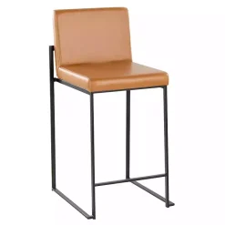 Clearance Kirklands Home Fiji Camel Faux Leather Counter Stools, Set of 2 Tan