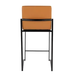 Clearance Kirklands Home Fiji Camel Faux Leather Counter Stools, Set of 2 Tan